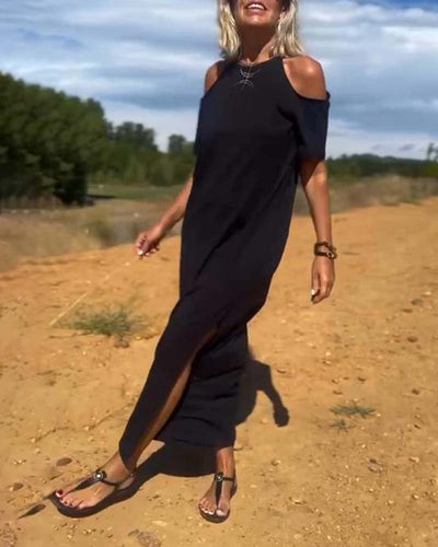 Kleid Mode Casual Trägerlos Schlank