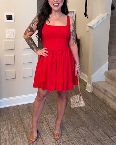 Kleid Sexy Träger Tailliert A-Linie