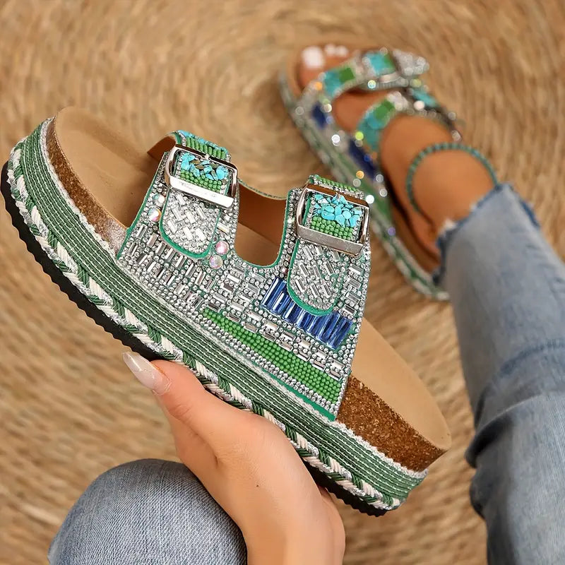 Strass-Glitzer-Sandalen für Frauen