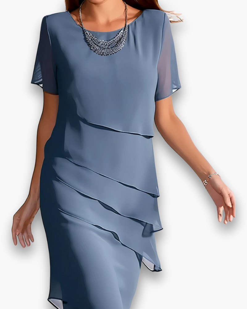 Damen Elegantes Festliches Kleid | Midi