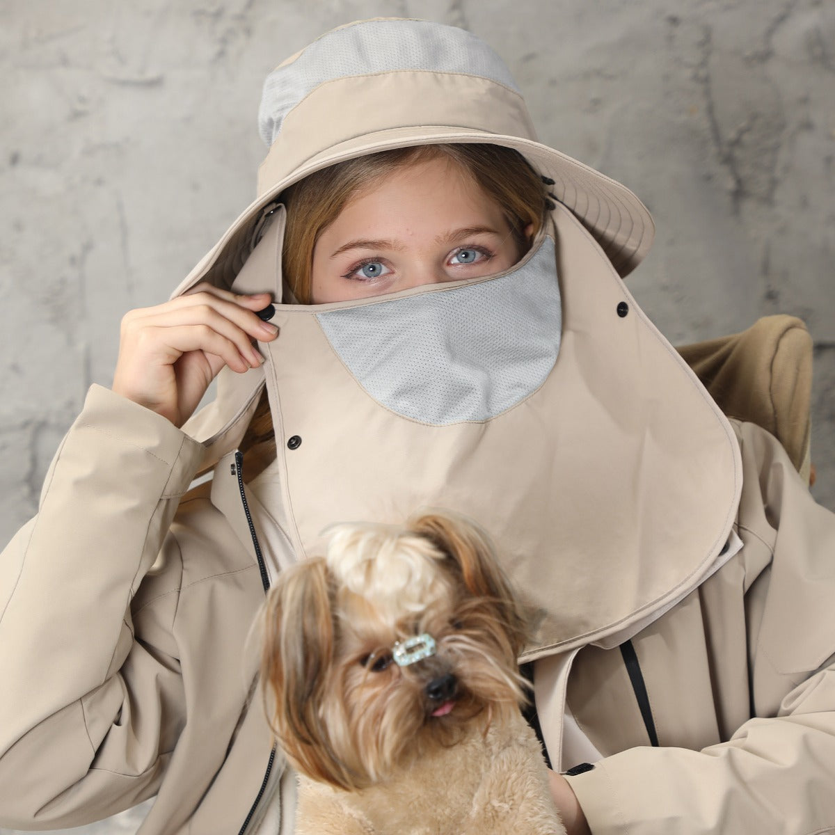 Heidi Mode | Vollabdeckung Gesicht Sonnenschutz Maske im Freien UV Eimer Hut