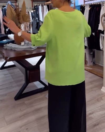 T-Shirt blumenmuster kurzarm lässig