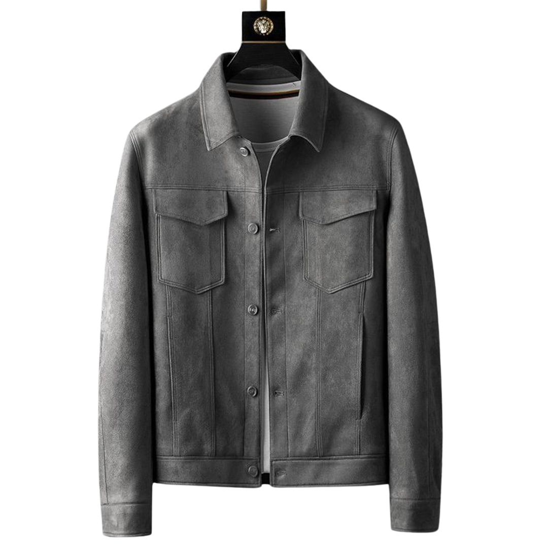 Männliche Suede Winterjacke für Männer