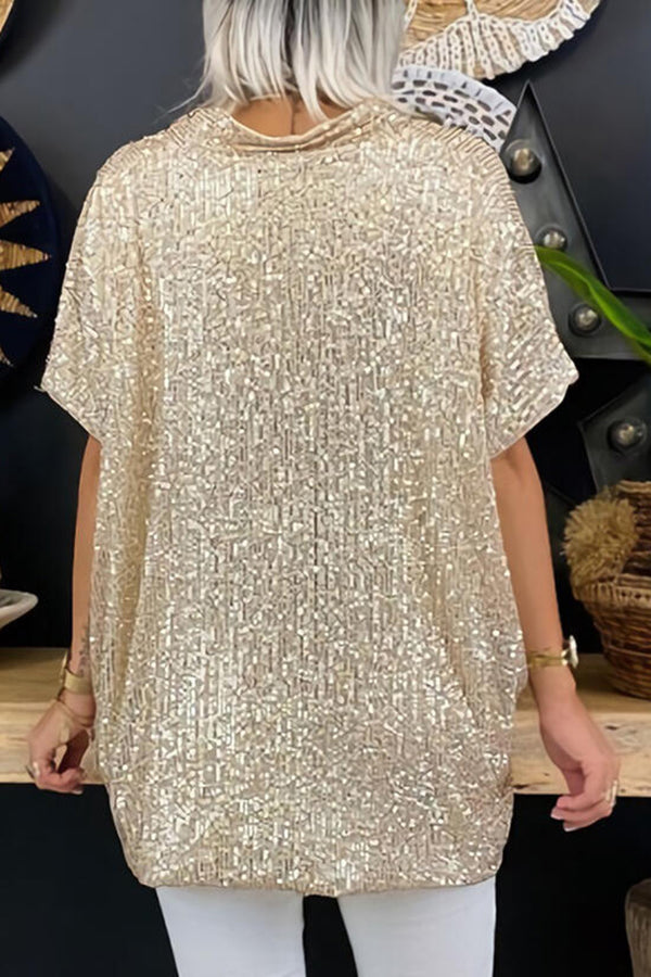 Heidi-Mode | Trophy Wife Pailletten Lockere Passform Top