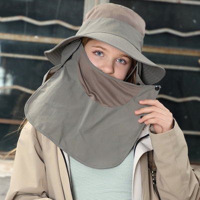 Heidi Mode | Vollabdeckung Gesicht Sonnenschutz Maske im Freien UV Eimer Hut