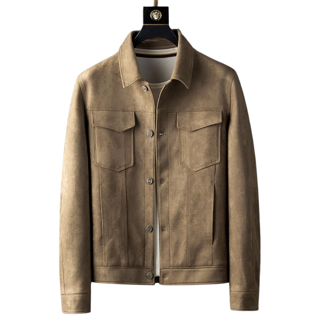 Männliche Suede Winterjacke für Männer