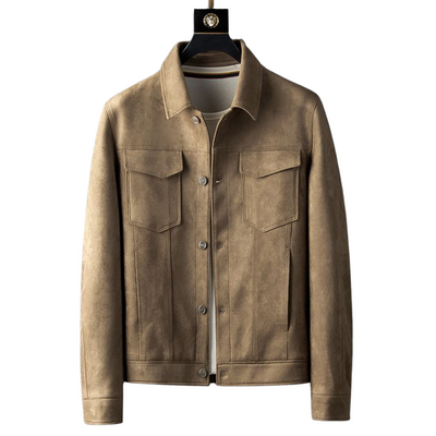 Männliche Suede Winterjacke für Männer