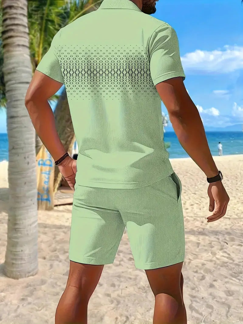 Zackary – Sommer Liches kurzärmliges Zweiteiler Set