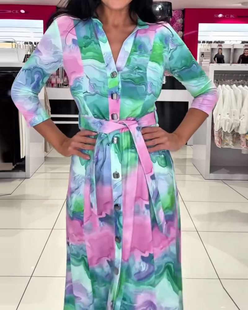 Kleid Modisch Pendler Druck