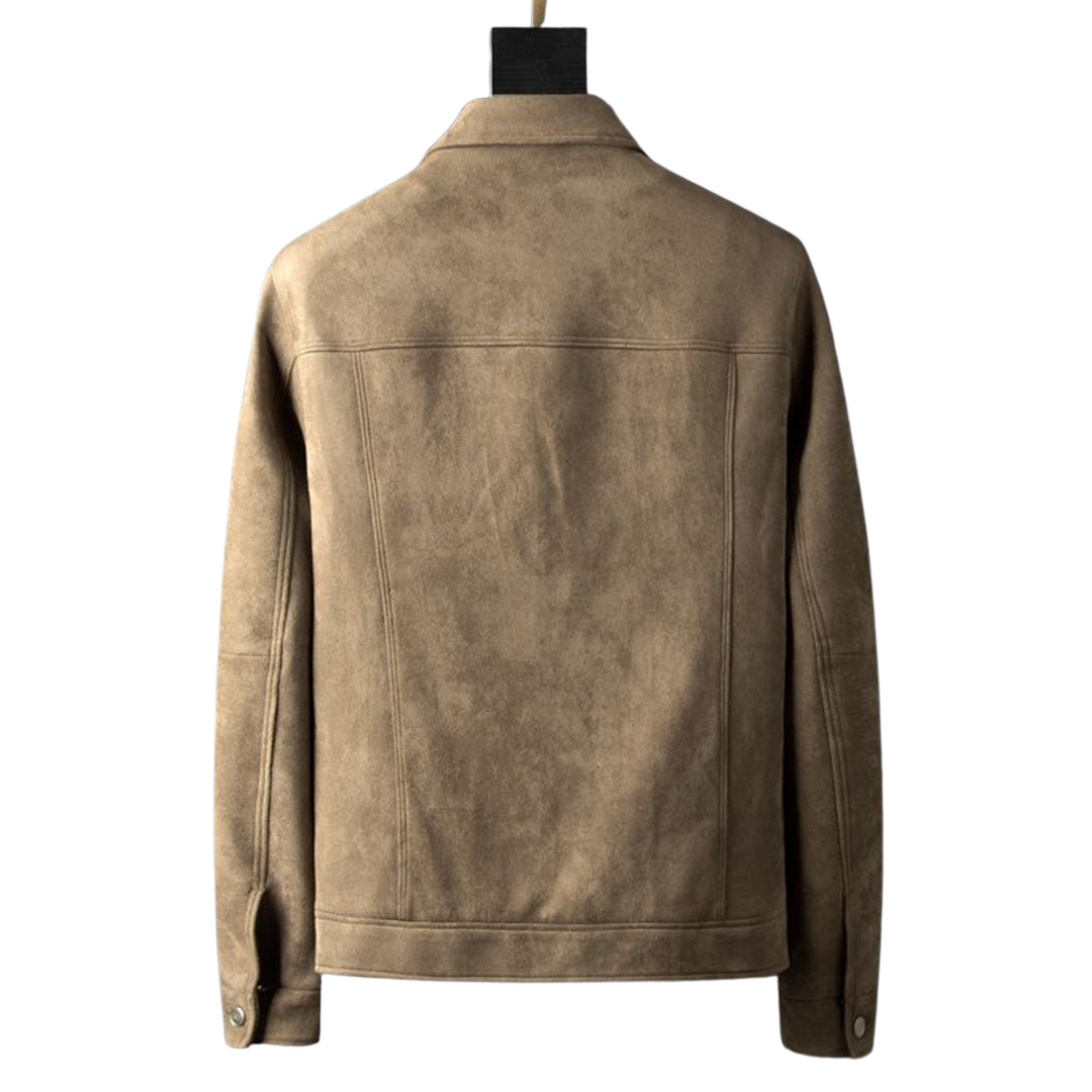Männliche Suede Winterjacke für Männer