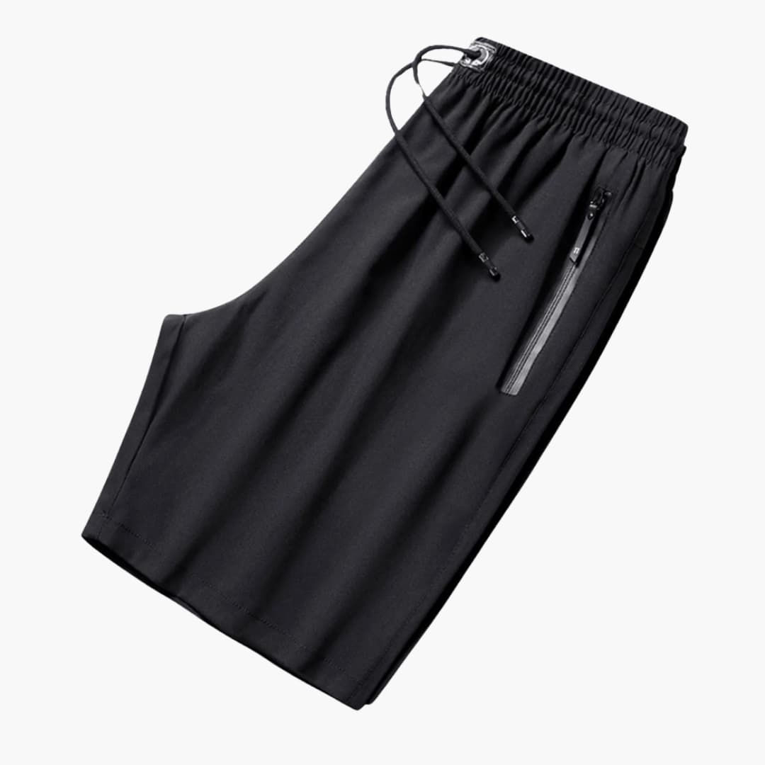 Herren Sommer Shorts mit Reißverschlusstaschen und Kordelzugbund