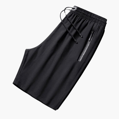 Herren Sommer Shorts mit Reißverschlusstaschen und Kordelzugbund