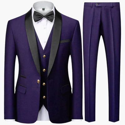 Herren Slim Fit Anzug dreiteilig für formelle Anlässe ganzjährig