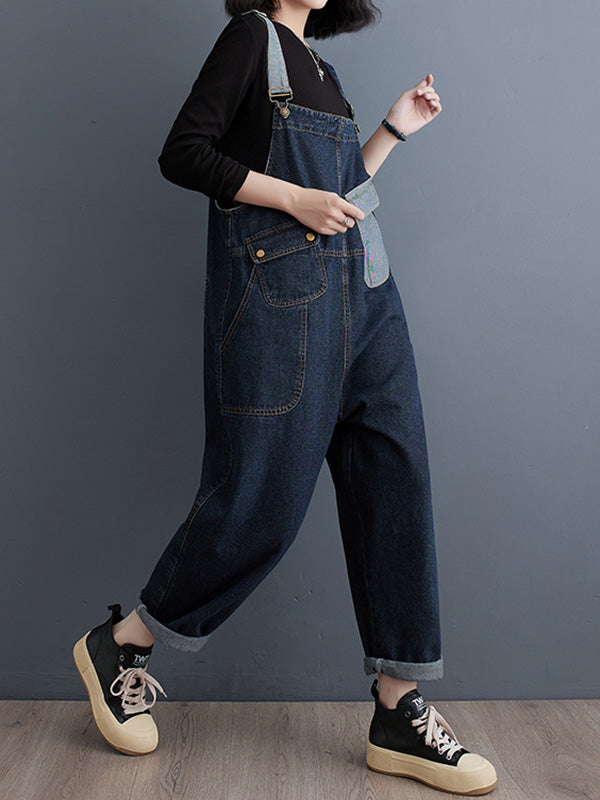 BERNADETTE - SCHLABBER-JUMPSUIT AUS DENIM