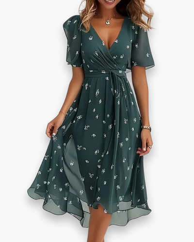 Damen Lässiges Boho Kleid | Midi Gradientenkleid