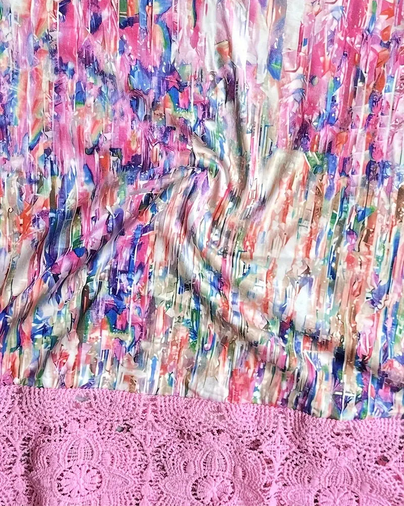 Bluse bunt bedruckt modisch Streetstyle