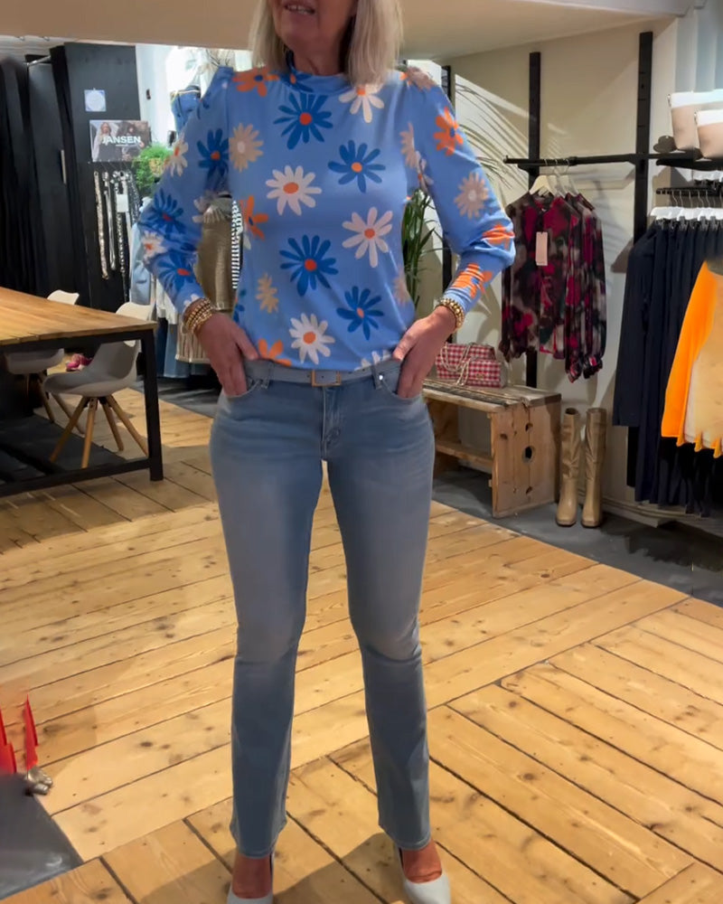 Bluse langärmelig Sonnenprint