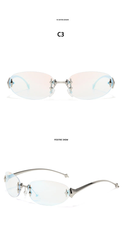 Heidi Mode | Star Rahmenlose Futuristische Sonnenbrille
