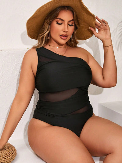 Heidi Mode | Ein einfarbiger, hochelastischer Badeanzug im Einteiler-Design