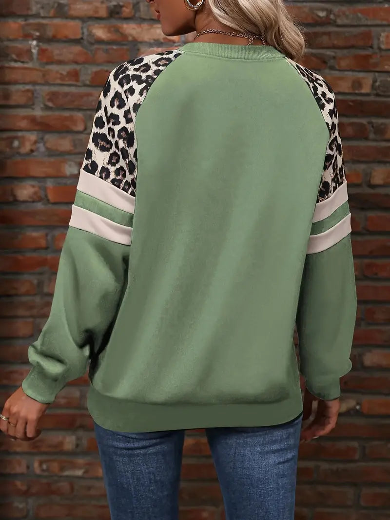 Heidi-Mode | Sweatshirt mit Leopardenprint