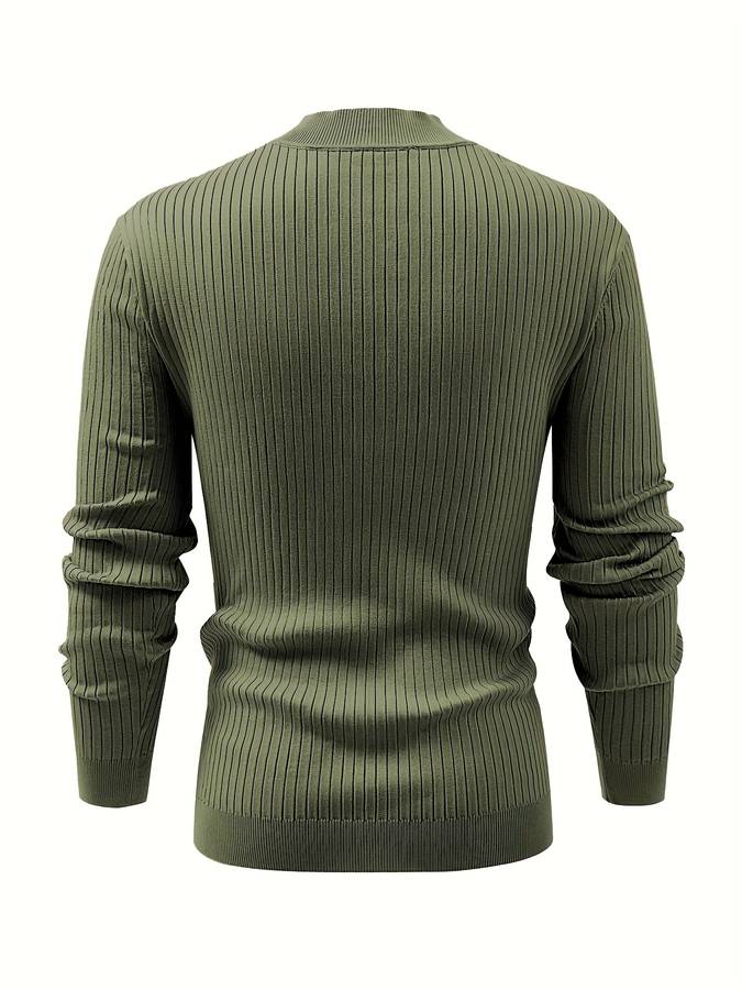Strickpullover mit Knopf für Herren