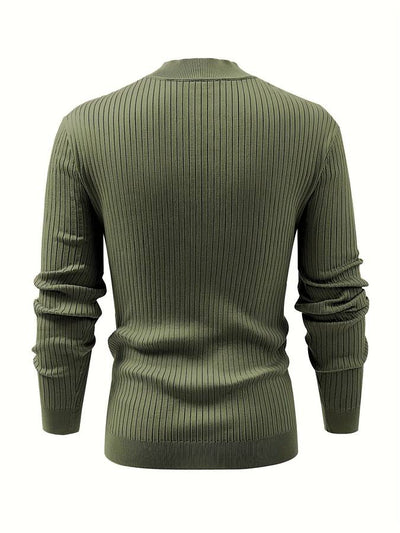 Strickpullover mit Knopf für Herren