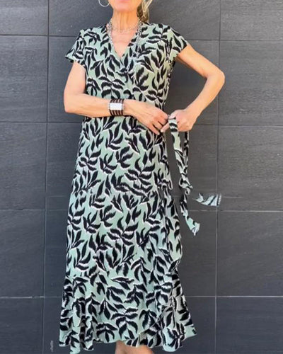 Kleid Bedruckt Mode Elegant