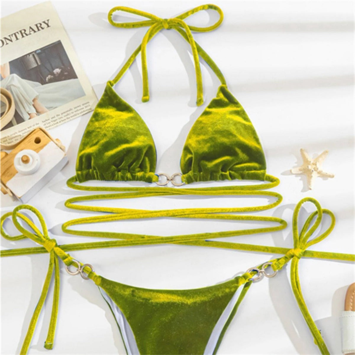 Heidi Mode | Bikini mit Samtträgern