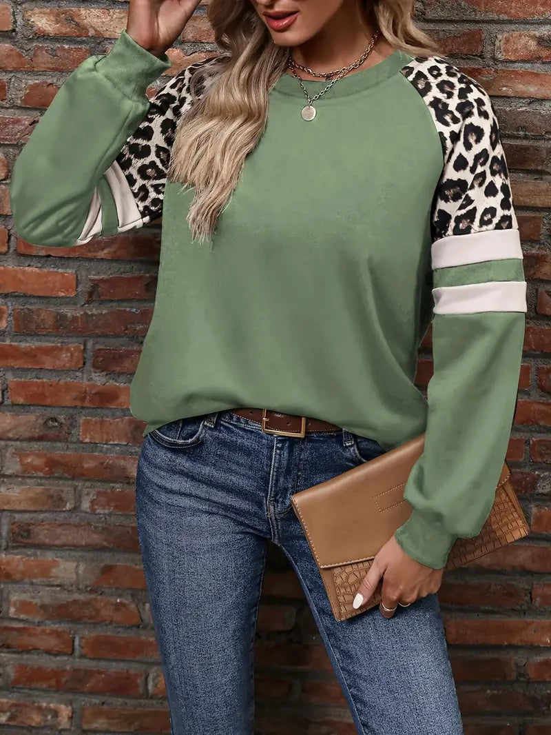 Heidi-Mode | Sweatshirt mit Leopardenprint