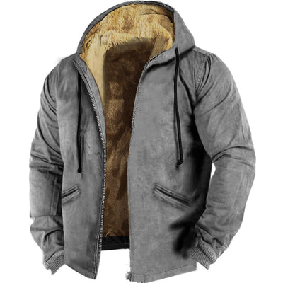 Warme Winterjacke mit Kapuze für Männer