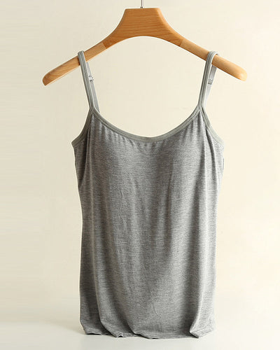 Camisole Top Einteilig Einfarbig Unterziehteil