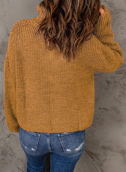 Pullover mit halbem Reißverschluss für Frauen