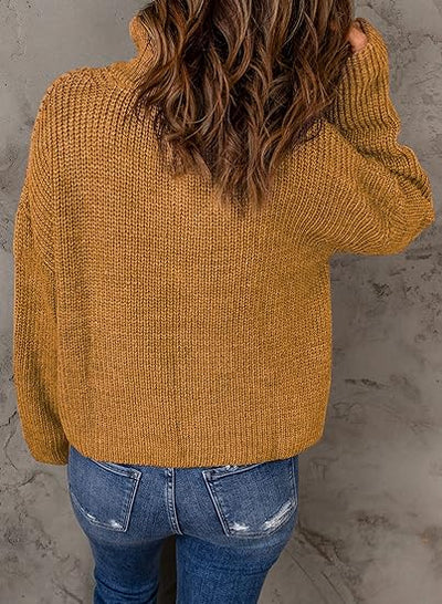 Pullover mit halbem Reißverschluss für Frauen