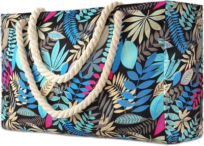 KüstenTrag Strandtäsch für d'Famili – Gross wasserfesti Tote mit sichere Reissverschluss