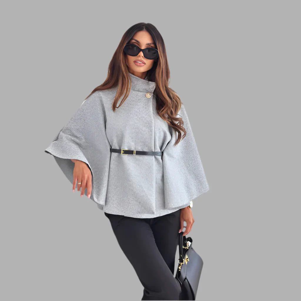 ROMILDA - MANTELJACKE MIT GÜRTEL