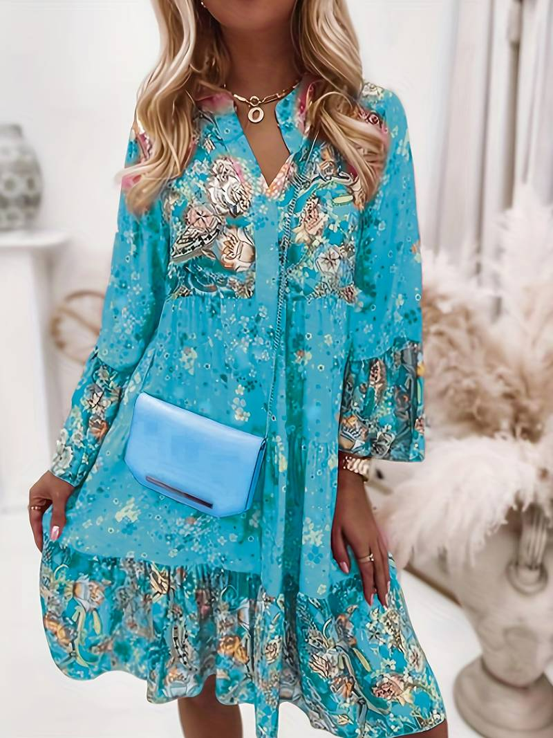 Gabriella | Stilvolles Boho-Kleid mit Blumenmuster