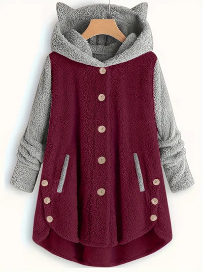Weiche Fleece-Winterjacke für Frauen
