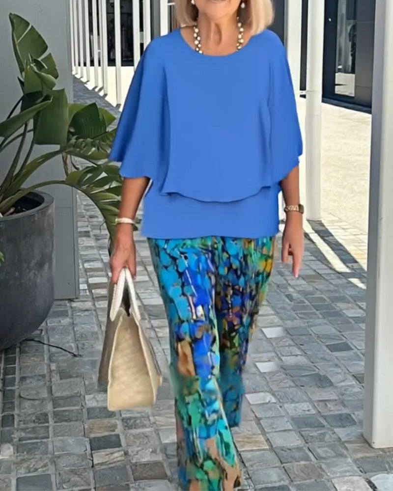 Set bedruckt modisch Pendler-Zweiteiler