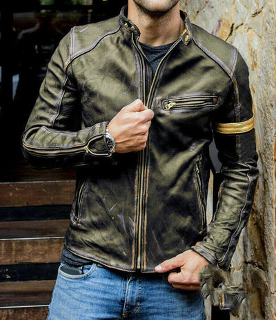Männliche Winterlederjacke für Herren