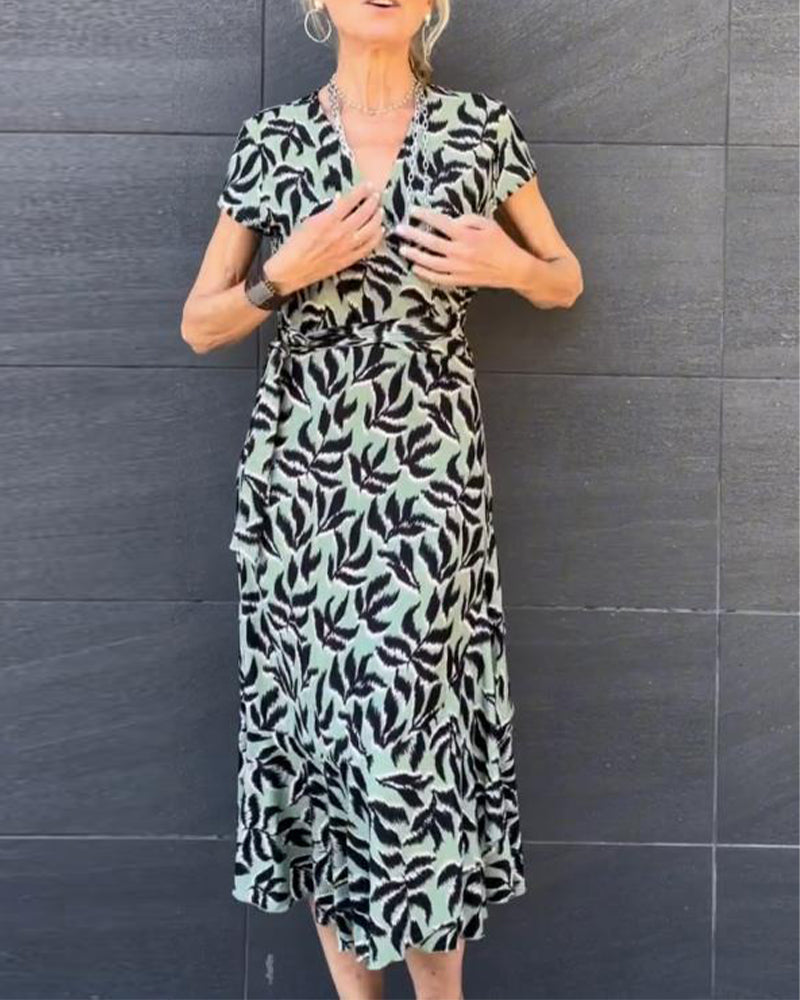 Kleid Bedruckt Mode Elegant