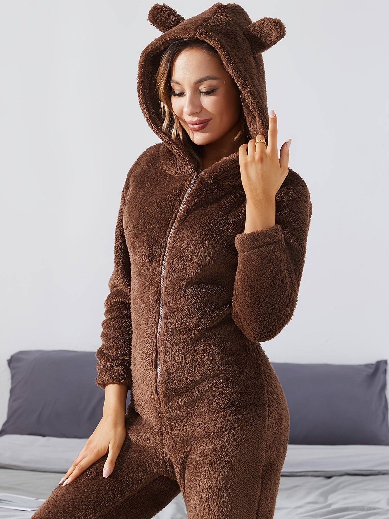 Jumpsuit mit Kapuze für Damen