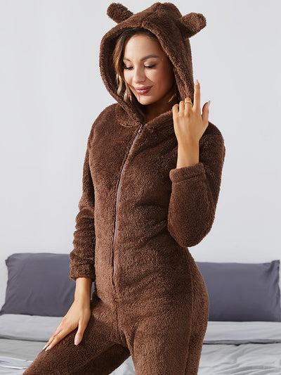 Jumpsuit mit Kapuze für Damen