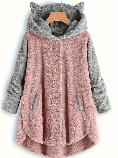 Weiche Fleece-Winterjacke für Frauen