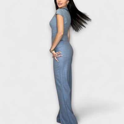 Ivy - Elegantes V-Ausschnitt Top mit passender Hose