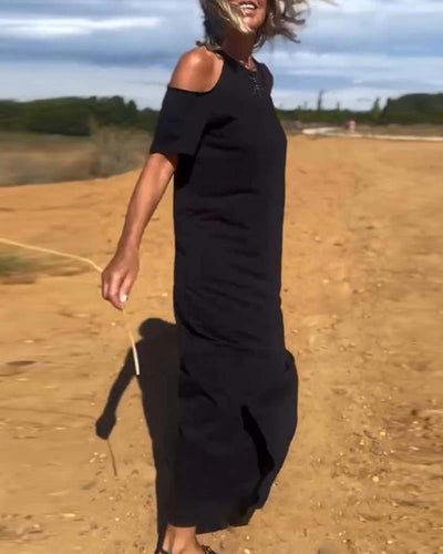 Kleid Mode Casual Trägerlos Schlank