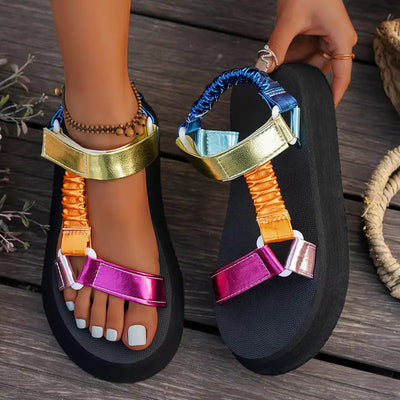 Neelee – Sandalen Mit Klettverschluss Und Plateau