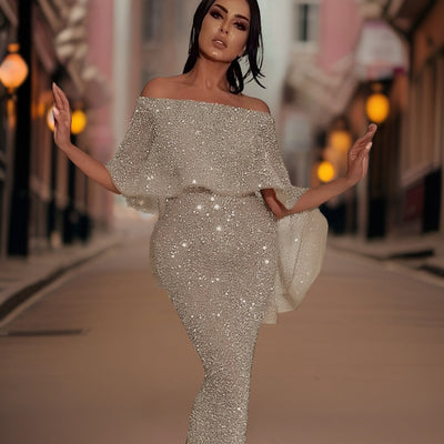 Umwerfendes Schulterfreies Kleid für Damen
