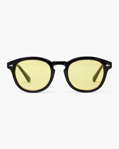 Jayden | Schwarzer Rahmen Runde Sonnenbrille für Männer