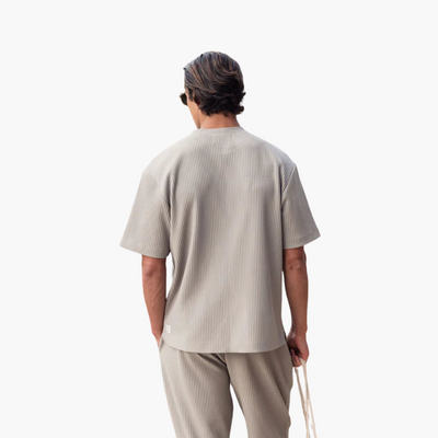 Plissee-Zweiteiler mit Kurzarmhemd - Herren Sommer-Set