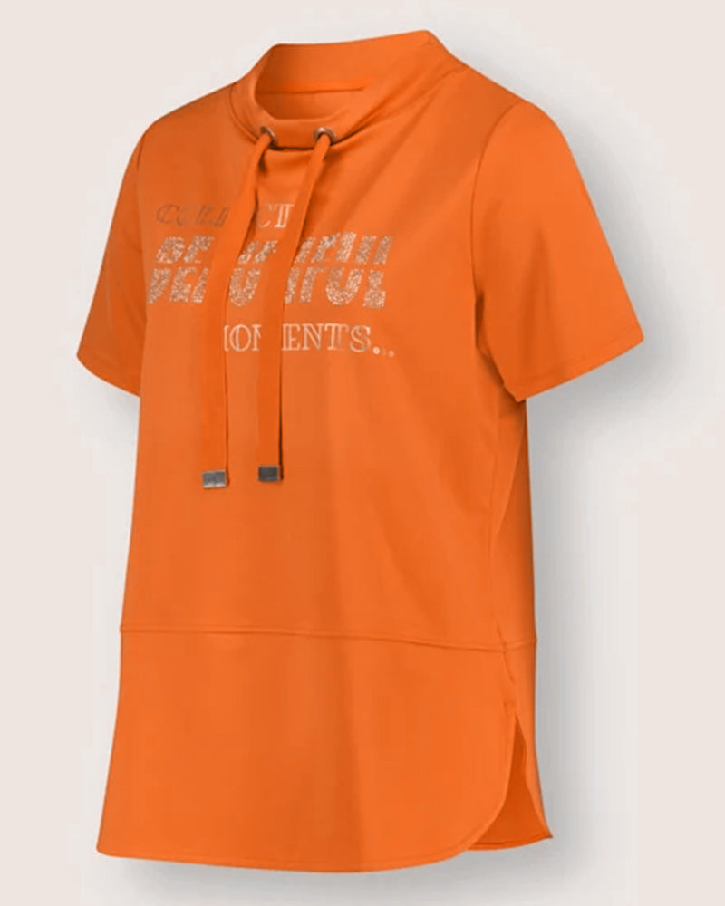 Kurzarm-T-Shirt mit Kordelzug